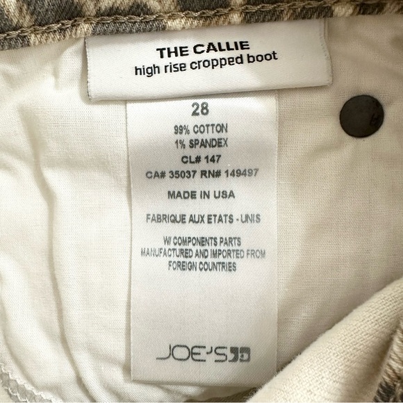 Joe's Jeans Women's The Callie High-Waist Crop Bootcut Pants Amur Leopard Print - Picture 11 of 12